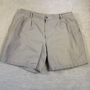 Savane Mens Khaki Chino Shorts Pleated Front Size 38 Casual Retro Y2K Classic